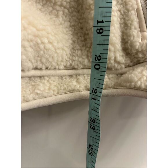 NWT Madewell Faux Shearling Half-Zip Pullover in Ecru size S - Picture 8 of 14